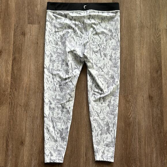 Zyia Active Men's White & Grey Sports Compression Tights Size Large - Picture 5 of 6